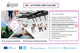 Program BIP „LET'S MOVE, DON'T EXCLUDE!” w ANS